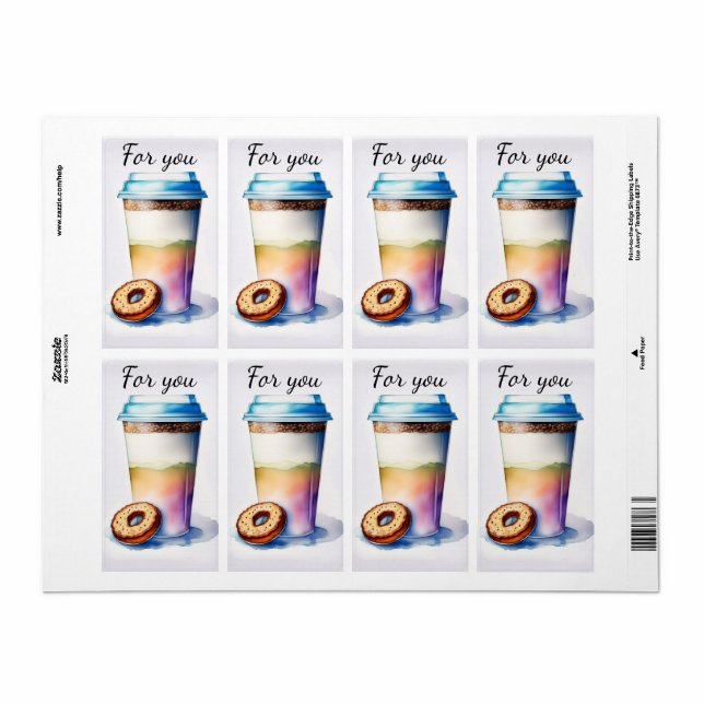 Kaffeebecher Aquarellmalerei Fraktsedel (Helt Ark)