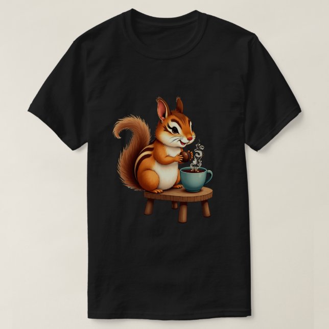 Kaffeekjipmunk T Shirt (Design framsida)