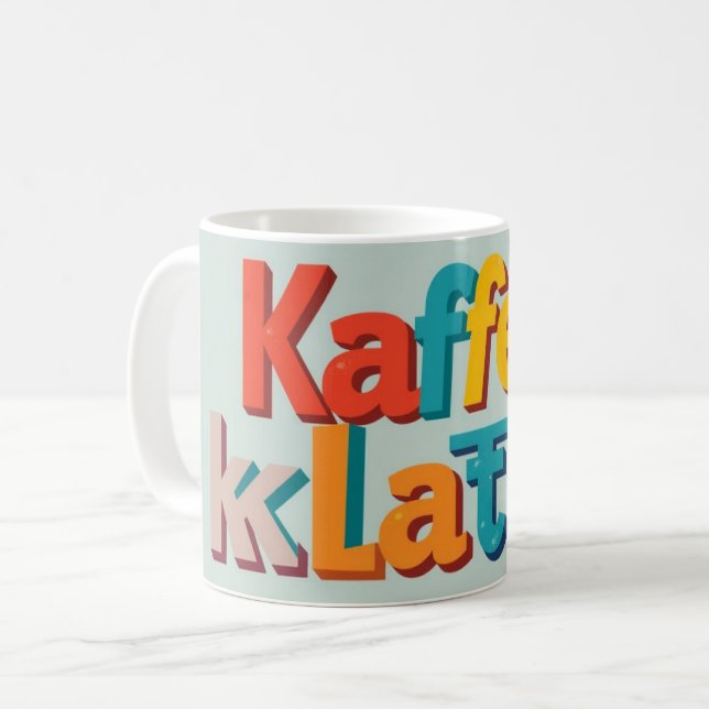 Kaffeeklatsch Personlig tysk kaffesocial Kaffemugg (Framsida vänster)
