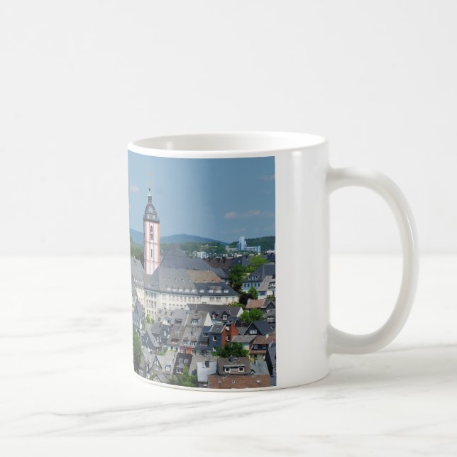Kaffeetasse mit der Stadtansicht von Siegen Kaffemugg (Höger)