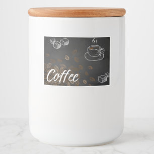 Kaffeetikett med färg mat etiketter