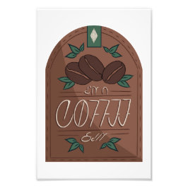 Kaffeetikettvektorgrafik från min Sims 4 CC Fototryck