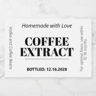 Kaffeextrakt Modern etikett Klistermärke ZEX_001f