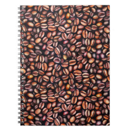 Kaffefån Pencil Teckning Mönster Rustic Brown Anteckningsbok