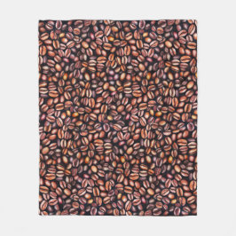 Kaffefån Pencil Teckning Mönster Rustic Brown Fleecefilt