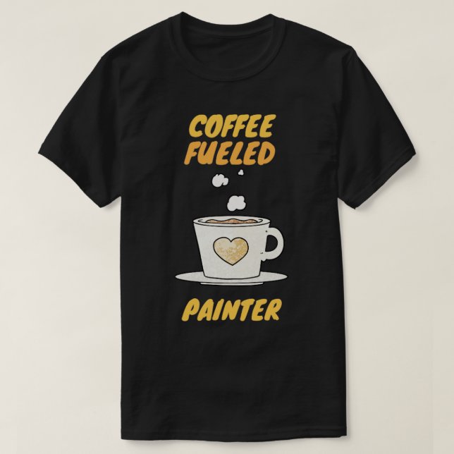 kaffefärgad målare t shirt (Design framsida)