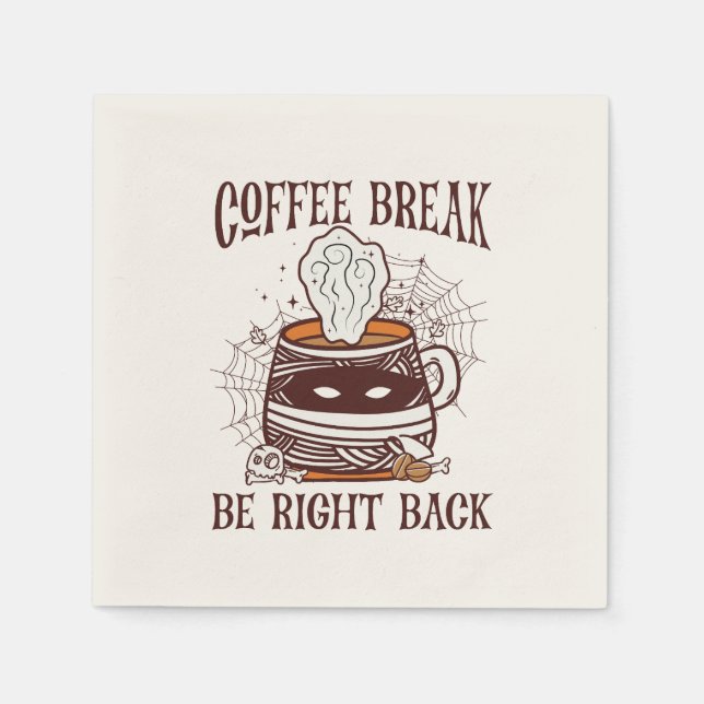 Kaffefebröd, var Höger tillbaka - Zombie-inspirera Pappersservett (Framsidan)