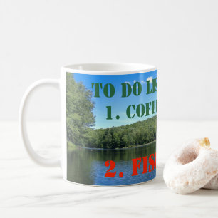 Kaffefisk att göra lista kaffemugg