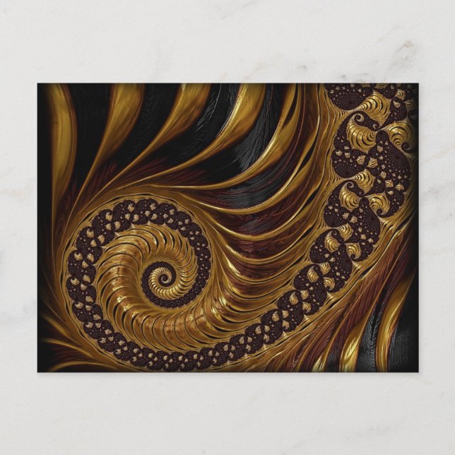 kaffefjädrar, ryggmärgsblad vykort (Framsida)