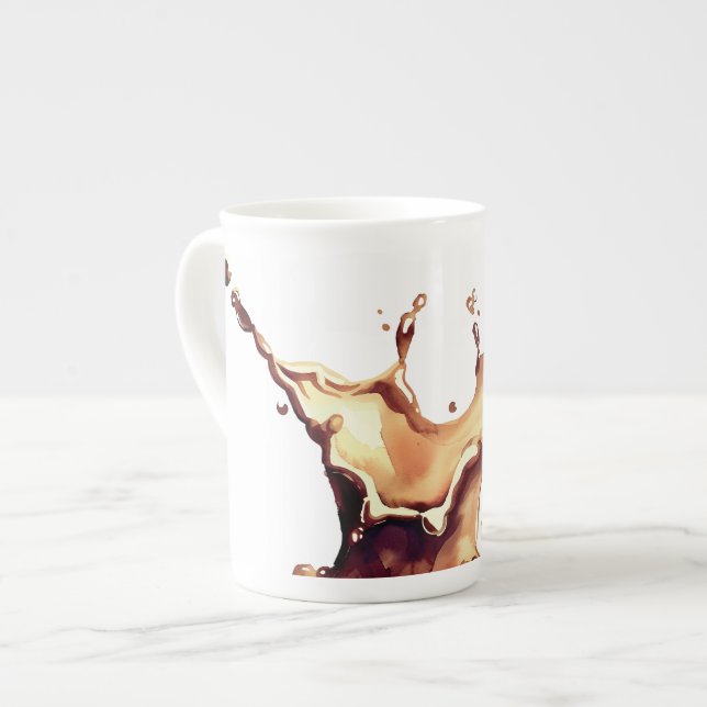 Kaffefläck Benporslin Mugg (Framsida vänster)
