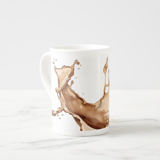 Kaffefläck Benporslin Mugg (Framsida vänster)