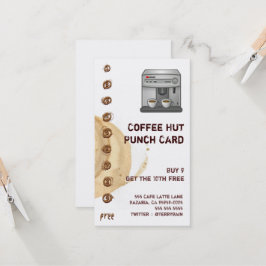 Kaffefläck och espressomaskinPunchcard Lojalitetskort
