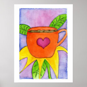 Kaffeflöde Skriv ut Poster