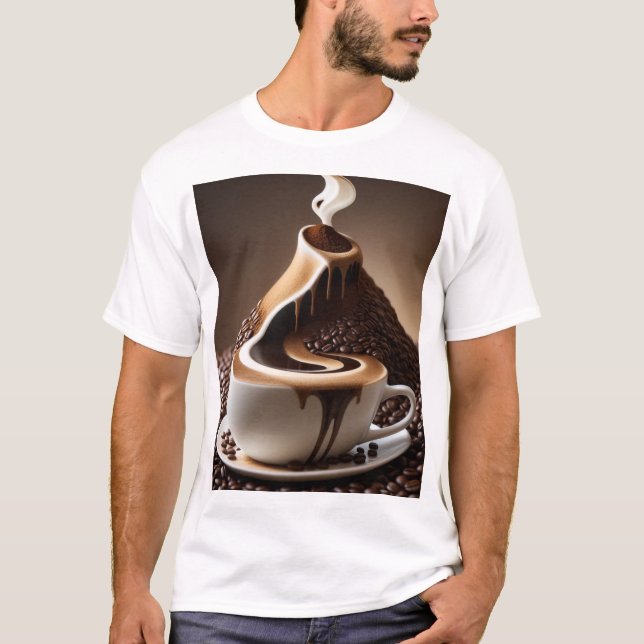 Kaffeflodflöde T-Shirt (Framsida)