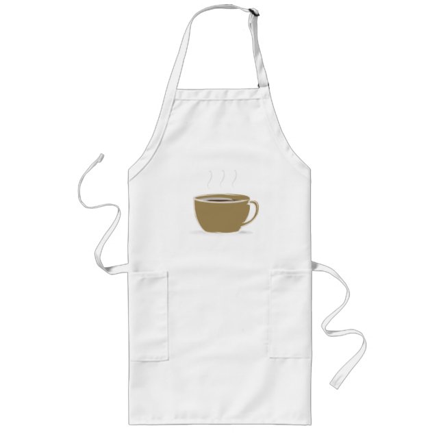 Kaffeförkläde Långt Förkläde (Framsidan)