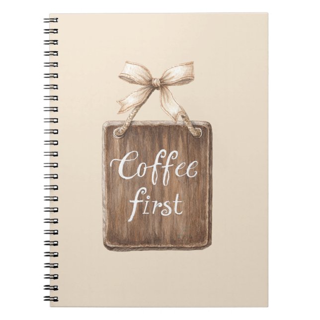 Kaffeförst Tecken Båge Anteckningsbok (Framsidan)