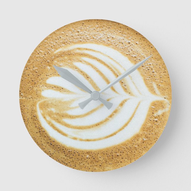 Kaffefradgalöv Rund Klocka (Framsida)