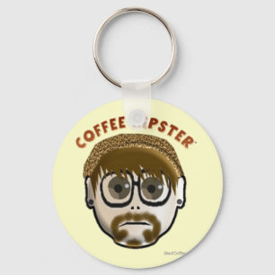 Kaffehipster - nyckelkedja nyckelring
