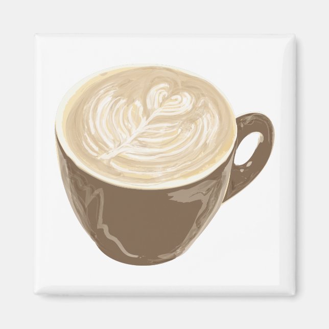 kaffehjärtekonst magnet (Framsidan)
