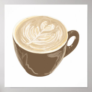 kaffehjärtekonst poster