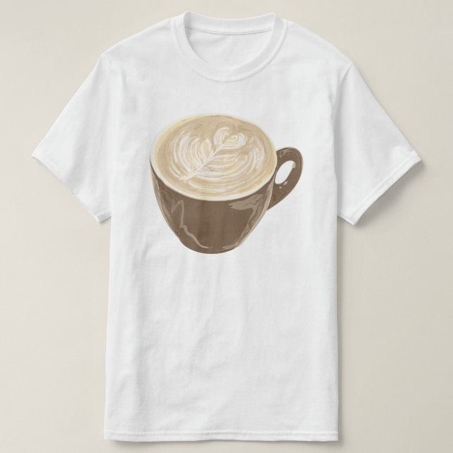 kaffehjärtekonst tee shirt (Design framsida)