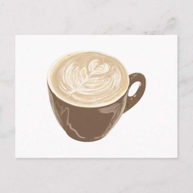kaffehjärtekonst vykort (Framsida)