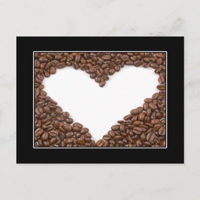 Kaffehjärtevykort Vykort (Framsida)