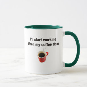 Kaffehumor för arbetsstället mugg