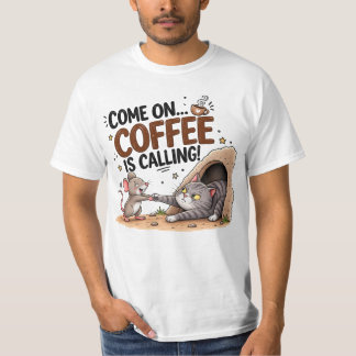 Kaffehumor för vardagliga kaffefanatiker t shirt