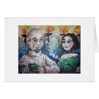 Kaffehus Hälsningskort