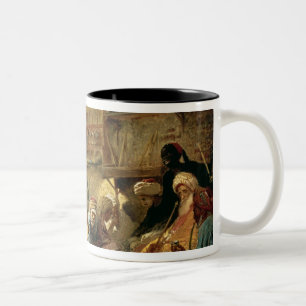 Kaffehus i Cairo, 1870s Två-Tonad Mugg