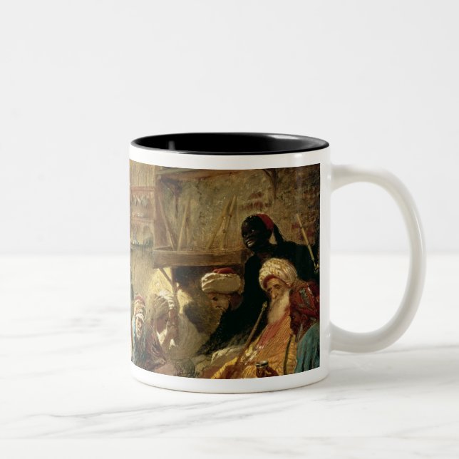 Kaffehus i Cairo, 1870s Två-Tonad Mugg (Höger)