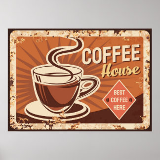 Kaffehus Poster
