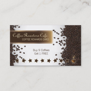 Kaffehuscafen belönar kortvisitkorten lojalitetskort