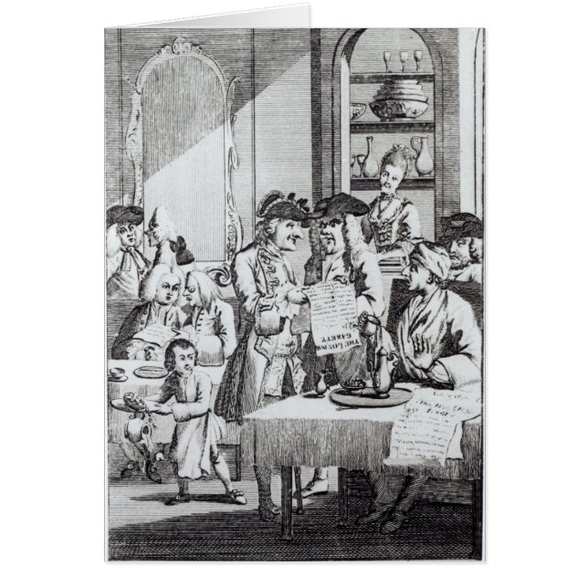 Kaffehuset Politikar Hälsningskort (Framsidan)