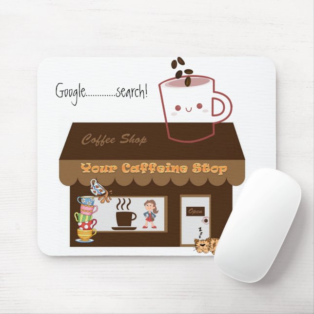 Kaffehuskaffe Mugg Bean Mouse Pad! Muspets Musmatta (Med mus)