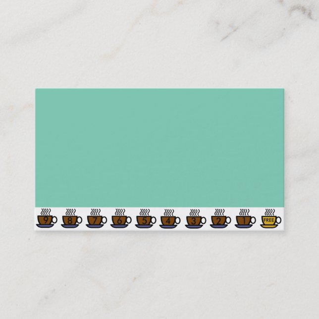 Kaffehusköp 9 får den 10th fria visitkorten visitkort (Framsida)