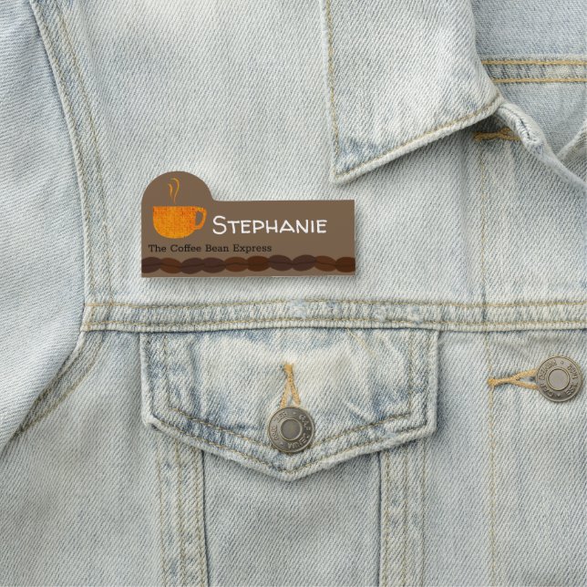 Kaffehusnamn bricka namnbricka (På plats)