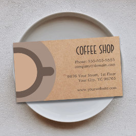 Kaffeikonkartong för bakkafé 1. visitkort