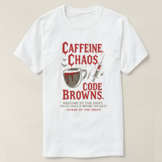 Kaffein, Chaos & Code  Nattnäsa T Shirt