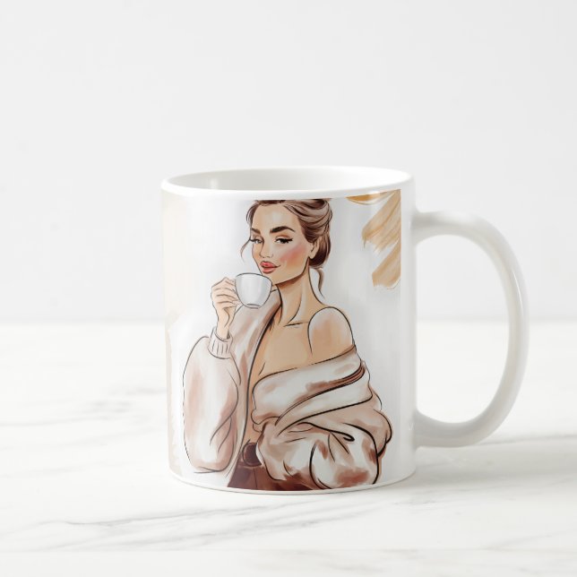 Kaffein & Confidence - Funny Mamma Coffee Mugg (Höger)