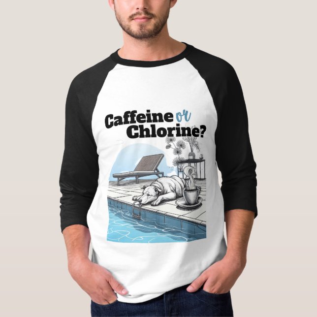Kaffein eller klor t shirt (Framsida)