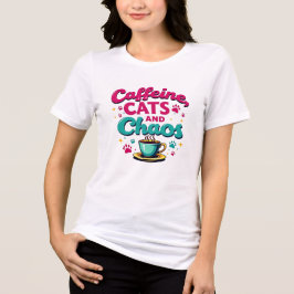 Kaffein, katter och kaos t shirt