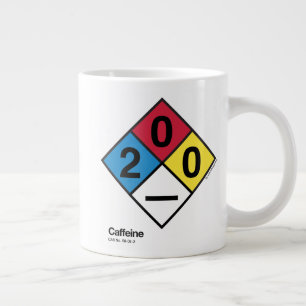 Kaffein - NFPA-säkerhetsmärkning Jumbo Mugg