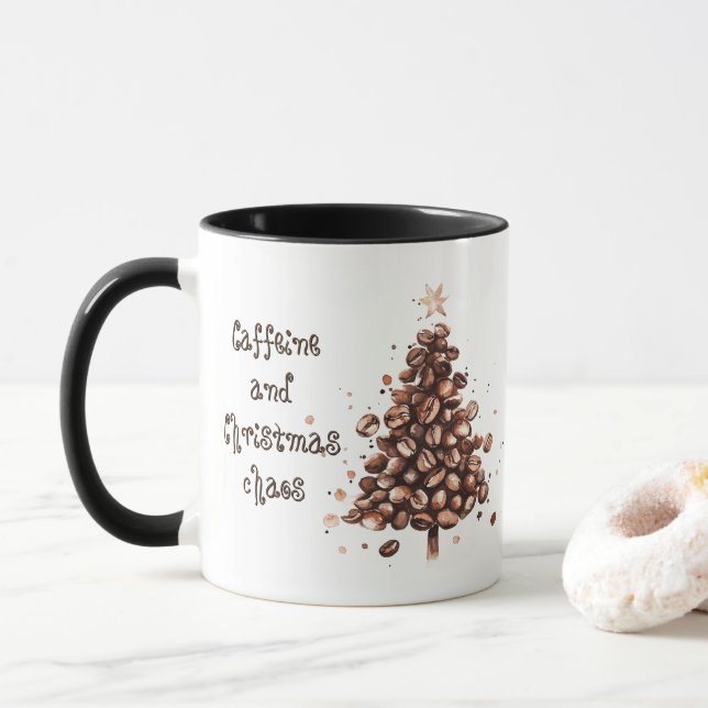 Kaffein och julkaos Offert jul Mugg (Med munk)