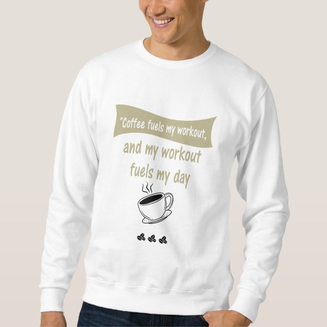 Kaffein och vinster lång ärmad tröja (Framsida)