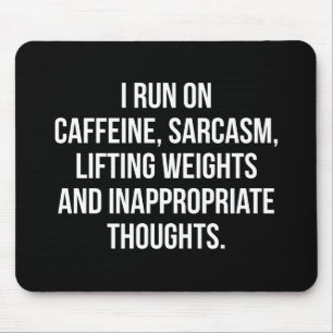 Kaffein, sarkam, lyftviktning, ljus - gym musmatta
