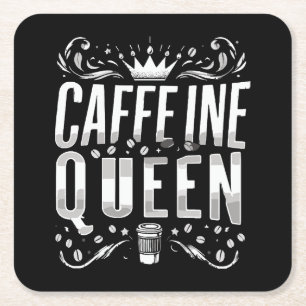 kaffeinadrottning underlägg papper kvadrat
