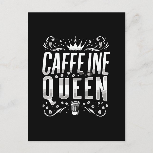 kaffeinadrottning vykort (Framsida)