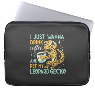 Kaffeinassistent: Leopard Gecko Coffee Bliss Laptop Fodral